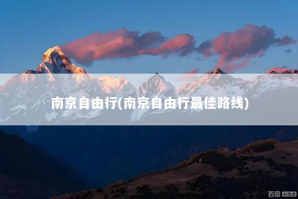 南京自由行(南京自由行最佳路线)