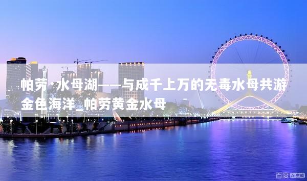 帕劳·水母湖——与成千上万的无毒水母共游金色海洋_帕劳黄金水母