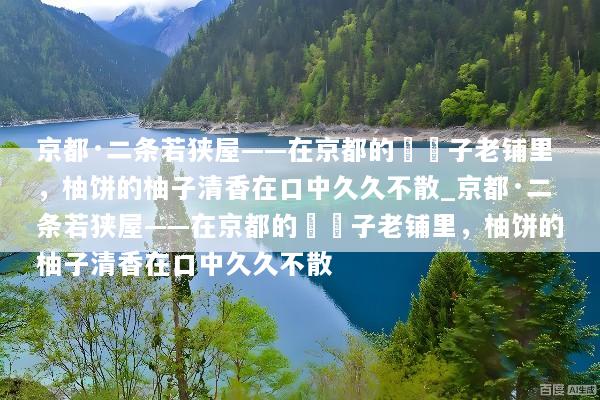 京都·二条若狭屋——在京都的焼菓子老铺里，柚饼的柚子清香在口中久久不散_京都·二条若狭屋——在京都的焼菓子老铺里，柚饼的柚子清香在口中久久不散